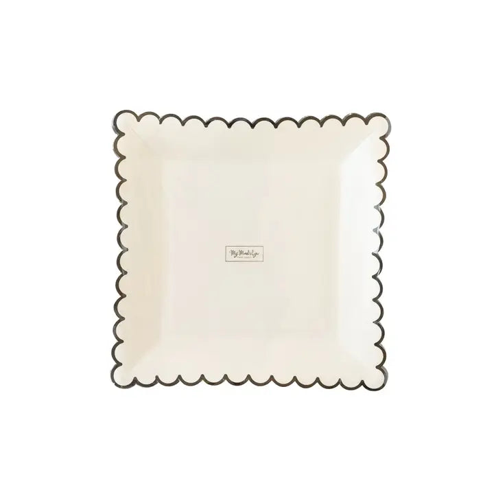 Ephemera Halloween White with Black Edge Scallop