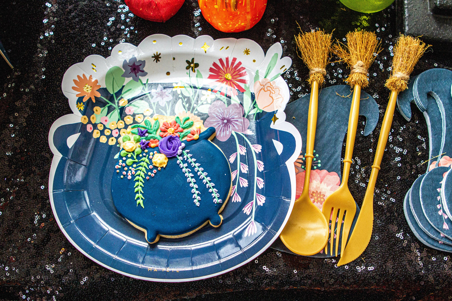 Halloween Cauldron Dinner Plates