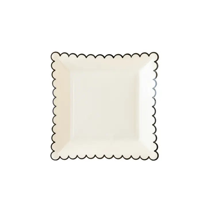 Ephemera Halloween White with Black Edge Scallop