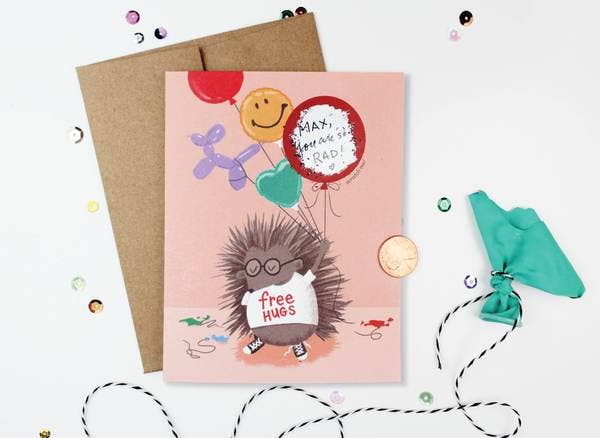 Porcupine Scratch Off Birthday Card