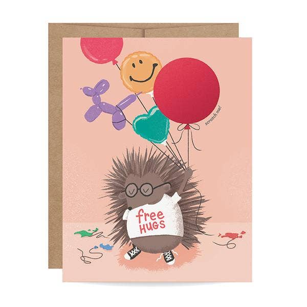 Porcupine Scratch Off Birthday Card