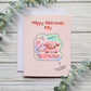 90s Phone Nostalgia Valentines Day Card with Holographic Sticker