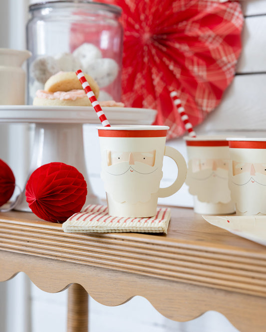 Believe Santa Face With Handle Paper Party Cup