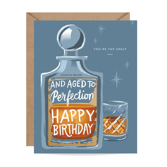 Whisky Scratch Off Birthday Card